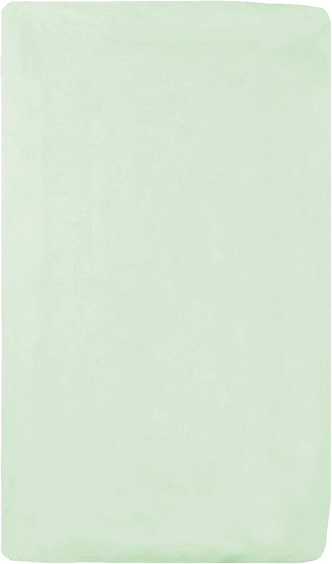 American Baby Company 100% Natural Cotton Fitted Cradle/Bassinet Sheet 36" x 18" - Soft, Breathable & Hypoallergenic Bed Sheet, Green, Neutral for Boys & Girls