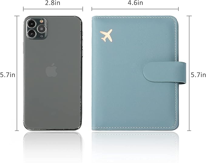 Melsbrinna Rfid Passport Holder for Travel women/Men, Cute Passport Wallet Rfid Blocking Card Slots, Rfid Passport Cover/CaseTravel Wallet, Passport Book Holder (1, Green2)