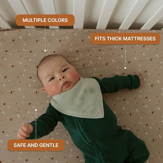 Parker Baby Soft & Durable Fitted Baby Crib Sheets | Snug Fit for Standard Crib Mattresses | Machine Washable, Fade-Resistant & Modern Nursery Designs