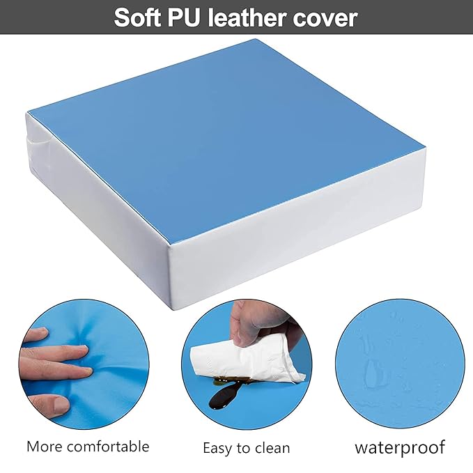 Toddler Booster Seat for Dining Table, Kids Booster Seat for Dining Table Waterproof with 2 Adjustable Seat Belts Safety Buckle