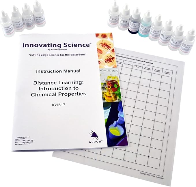 ALDON Innovating Science Introduction to Chemical Properties - Explore Chemical Interactions - Distance Learning Experiment Kit