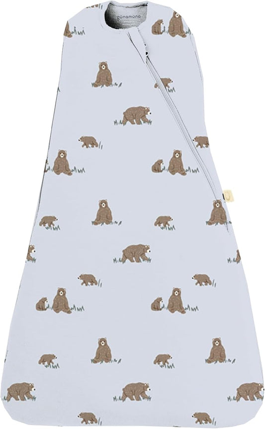 GUNAMUNA Swaddle Wrap for Newborns – Arms In or Out, Easy Diaper Changes with WONDERZiP, Soft Sleep Sack, 2.5 TOG