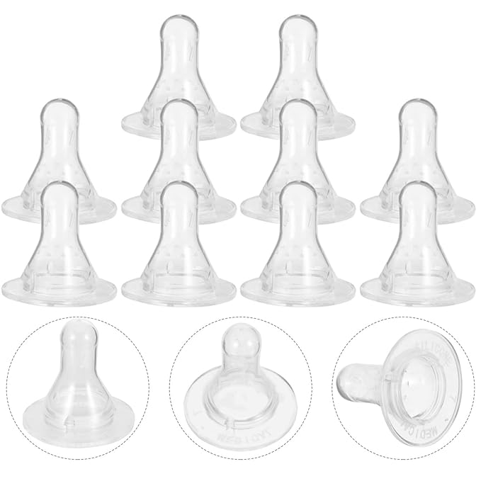 Replaceable Baby Bottle Nipples 10pack Silicone Nipple Sucker for Nursing Bottle for Lamb Pig Calf Cow