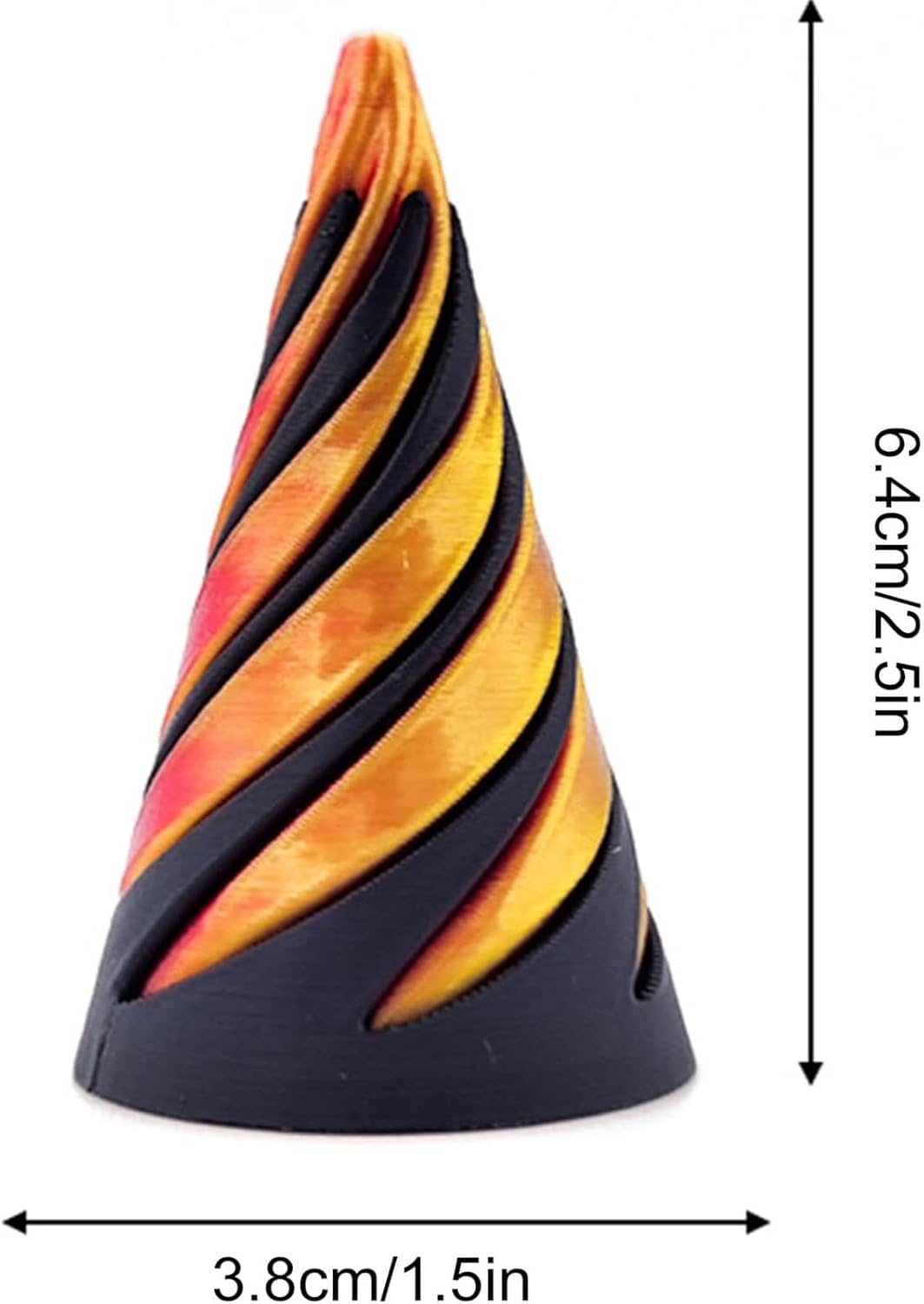 Impossible Pyramid Passthrough Sculpture, 3D Printed Spiral Cone Toy,Pass Through Pyramid Fidget Toy 3D Printed Spiral Cone Fidget Toy, Relax Anxiety Toy for Children Adult (2PCS)