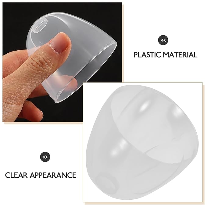 Vaguelly 3 Pcs 2.4" Wide Baby Bottle Cap Bottle Replacement Caps Parts Dome Lid Protects Nipples Clear Baby Feeding, 2.44X2.44X2.16in