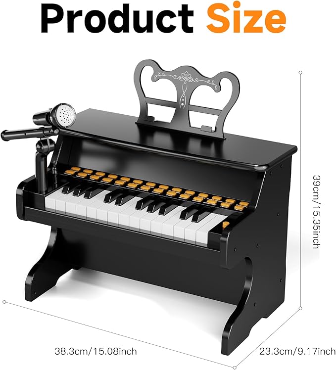 Piano for Kids - 3D High-Fidelity Sound Effects Professional Musical Keyboard Piano Instrument Toys for 3 5 7 9 Years Old Beginners Educational Instruments Birthday Gift