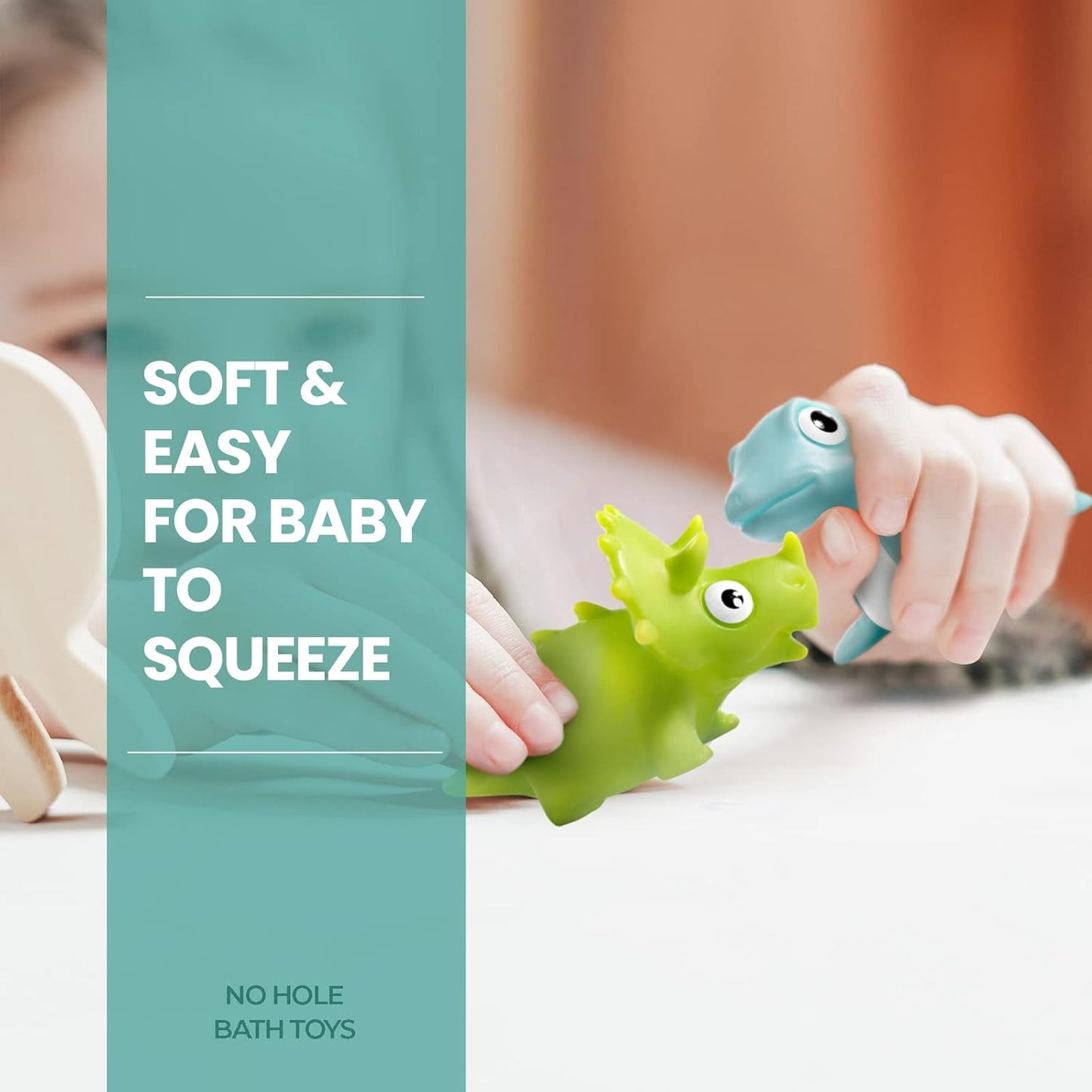 Hely Cancy Infant Bath Toys for 18 Months - No Hole Animal Bathtub Toys, Baby Bath Tub Toys