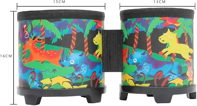 Bongo Drum 5"-6" Rhythm Club Drum for Kids Percussion Instrument Music Drums with Colorful Mallets for Baby Children Special Christmas Birthday Gift.(5"-6")
