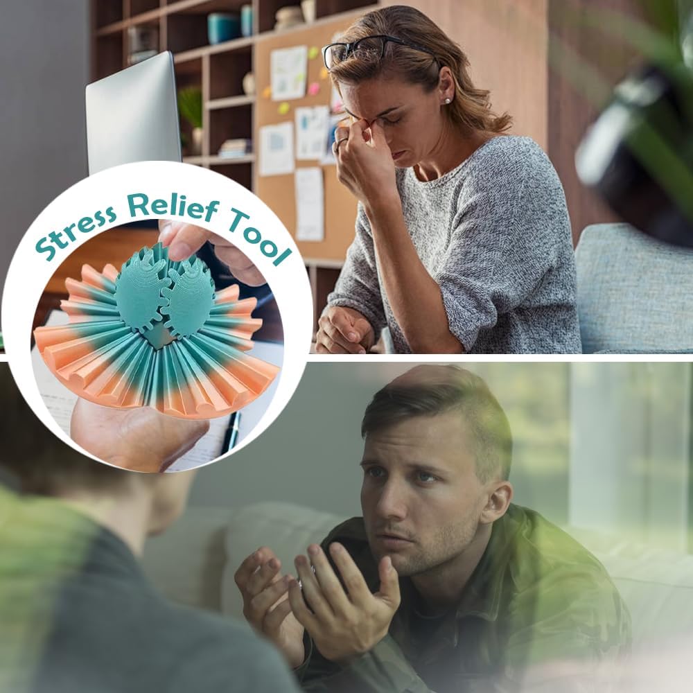 3D Printed Gear Ball Cube Ball Decompression Gear Sphere Toy Stress Ball, Gear Toys Fidget Ball, Relief Desk Decoration for Christmas Toy Gear Toy for Stress and Anxiety Relaxing (Pink)