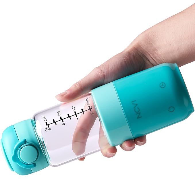 NCVI Portable Glass Bottle Warmer for Baby Travel on The Go, Car USB Breastmilk Warmer Battery Powered, Airplane Cordless Fast Water Warmer for Formula Bottles of Narrow&Wide Mouth, Dual-use Design