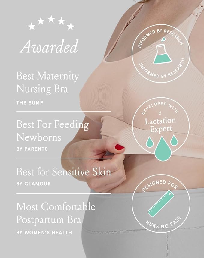 Bodily Everything Bra for Pregnancy, Nursing & Breastfeeding, Soft, Stretchy, Maternity & Sleep Bra with Nursing Access