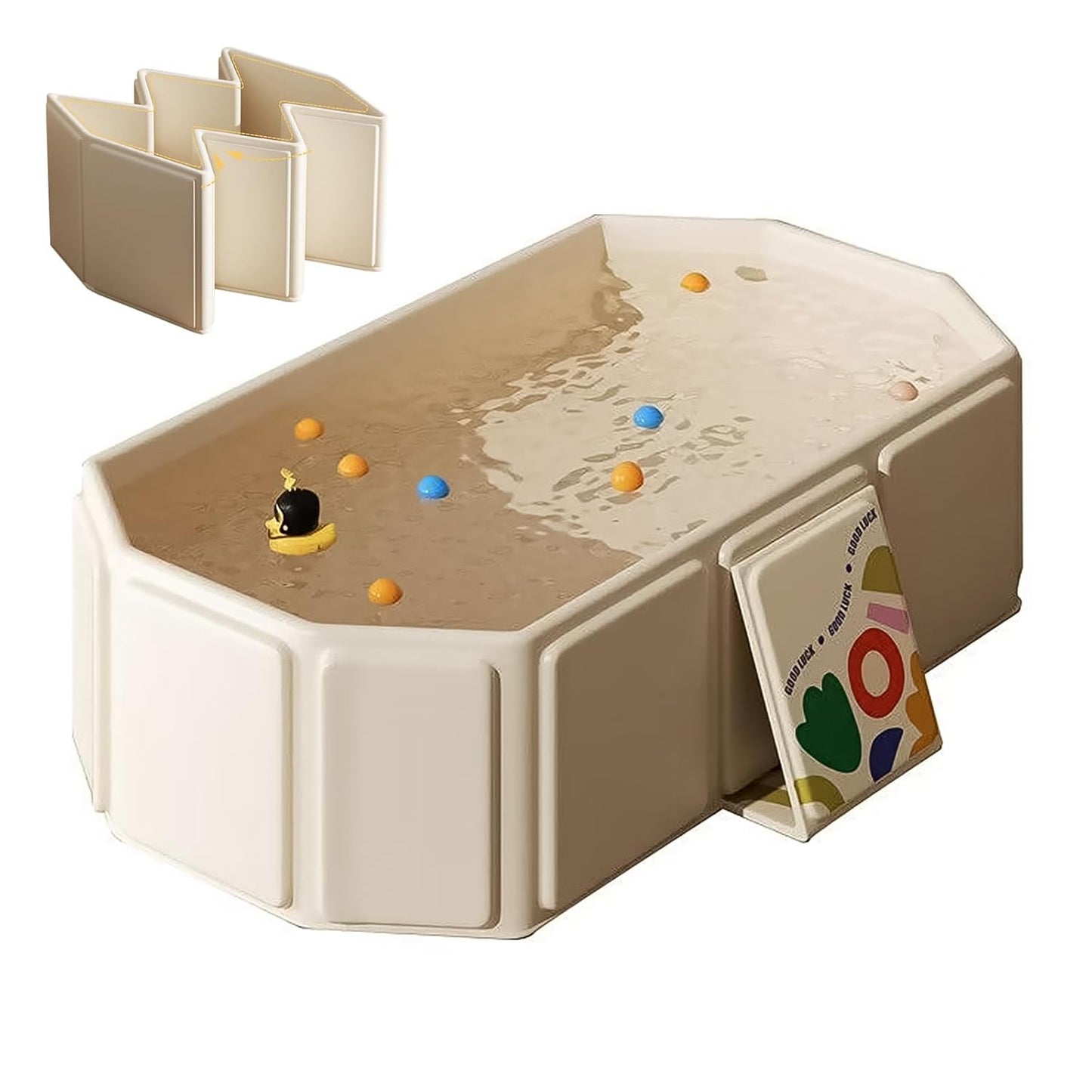 Collapsible Baby Bathtub, Portable & Foldable Bathtub for Newborns to Toddlers, Easy to Store, Lightweight for Home & Travel, SpaceSaver Baby Tubs for Kids