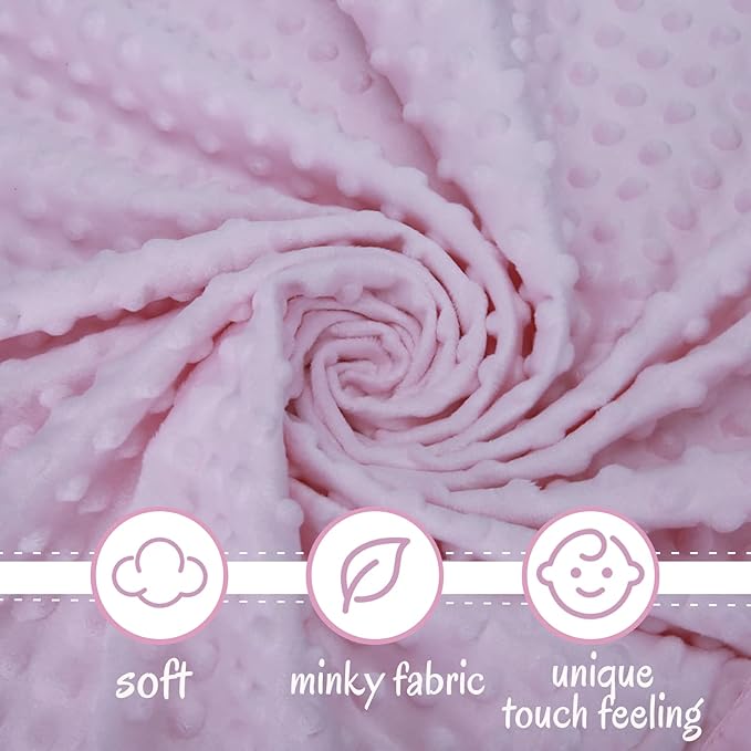 Pro Goleem Baby Girl Gifts Elephant Security Blanket with Stuffed Animal Snuggle Toy Lovey Soft Lovie Baby Registry Search for Infant and Toddler Pink 16 Inch