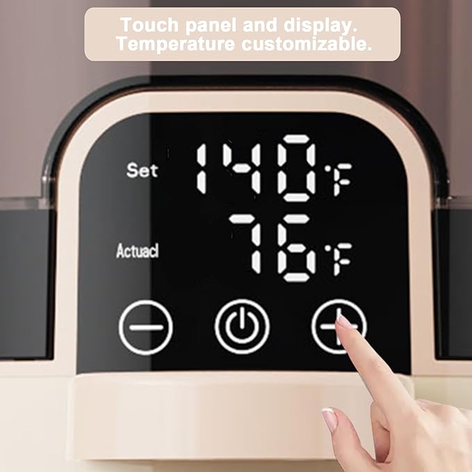 Instant Baby Bottle Warmer,Warm Water Dispenser for Making Formula Bottle Instantly,Detachable Container Easy Cleaning,24/7 Keep Warm, Adjustable Temperature(Beige,110V Only)