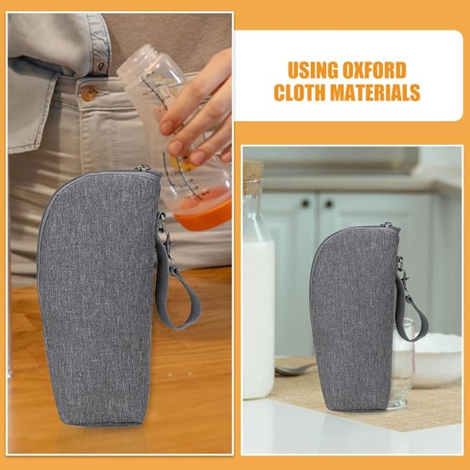 BESPORTBLE Milk Bottle Warmer Insulated Bag, 2Pcs Portable Baby Bottle Tote Insulated Breastmilk Cooler Warmer Bag for Nursing Mom Daycare Travel