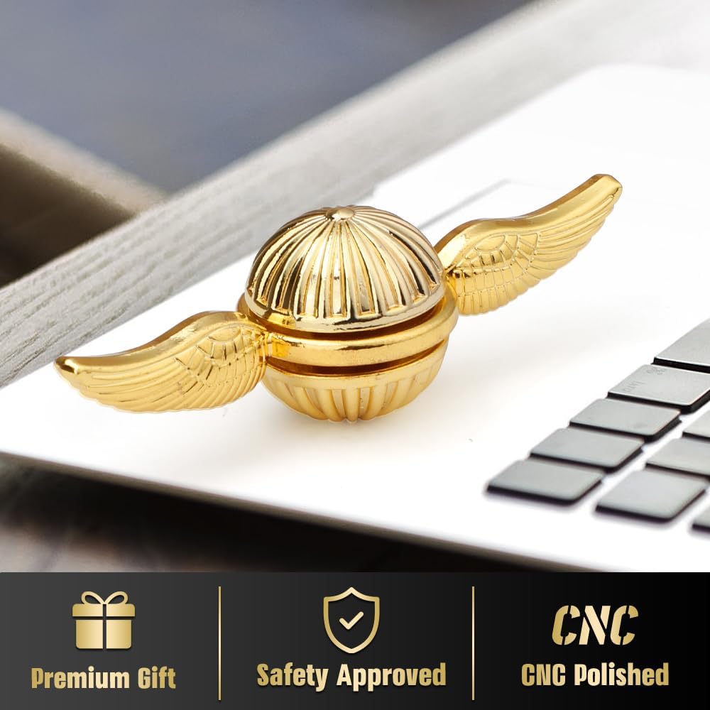 Hammer Fidget Spinners Chain Metal, Gold Fidget Spinner, Fidget Pad, Rainbow Gold Fidgit Spinner Gift for Kids Adults, Fidgets Infinity Cube Blocks Stress Fidgit Toy Set Party Favors