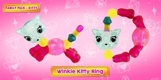 Twisty Petz Family Pack Kittys, Includes Two Bracelets and Four Rings. for Ages 6-12