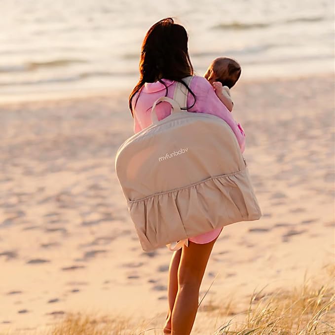 Portable Baby Bassinet Travel Baby Bed included Carry Backpack , Baby Cribs Travel Pod for Outdoors Baby Lounger Infant Travel Bed with Mosquito Net and Sunshade Canopy, Lightweight Washable Foldable