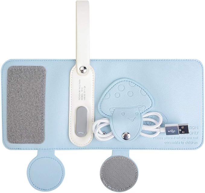 Qinlorgo Portable Bottle Warmer, 10W USB Microfiber PU, Blue