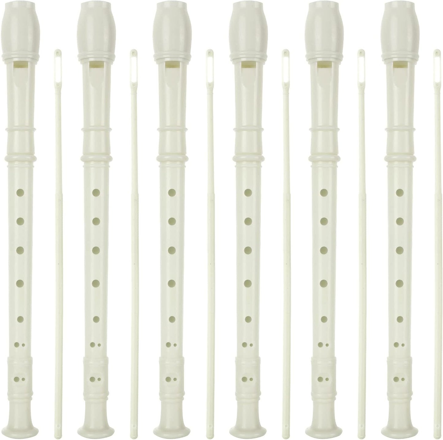 16 Pack 8 Hole Recorder Flute, Plastic Recorders Musical Instruments with Cleaning Rod, Beginner Recorders Soprano Recorder for Music