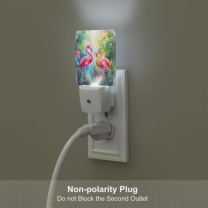 Led Night Light, Flamingo Decorative Plug in Nightlights,with Smart Auto Dusk to Dawn Night Light for Bedroom, Kitchen, Nursery, Bathroom