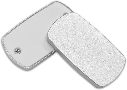 Magnetic Metal Piano Toy, Aluminum Alloy Sliding Card Piano Slide Anxiety Relief Toy, EDC Adult Piano Toy, Boyfriend and Father's Desk Toy (Silver)