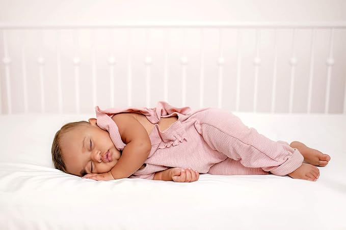 Crib Fitted Sheet by Pure Bamboo, Genuine 100% Organic Viscose Derived from Bamboo, Luxuriously Soft, Ultimate Cooling, Fits Standard Size Crib Mattress (Silver Pearl)