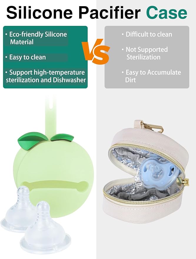 Diaper Bag Tote, Baby Diaper Tote Bags Crossbody Hospital Bag Travel Large Mommy Bag, with Silicone Pacifier Case