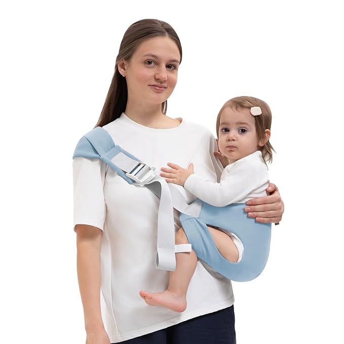Toddler Carrier for 25-60 lbs,Comfortable&Lightweight Baby Sling Carrier,Adjustable with Left/Right Shoulder Straps,One Size Fits All,Ideal for Shopping and Travel-Blue