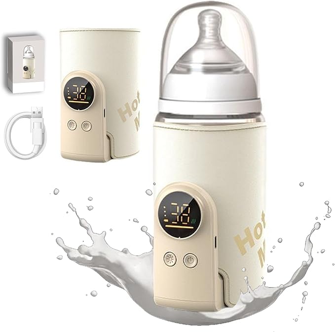 Portable Bottle Warmer for Travel-Rapid Warming,Long-Lasting Warming up to 6-10H,Portable Travel Bottle Warmer Cordless for Baby Milk Breastmilk (10000mAh)