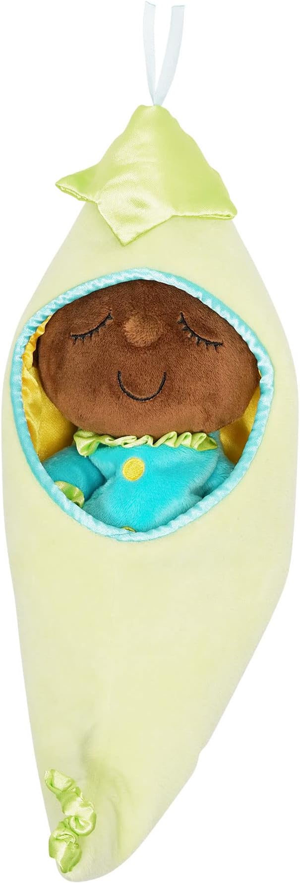 Manhattan Toy Snuggle Pod Sweet Pea Brown First Baby Doll with Cozy Sleep Sack for Ages 6 Months and Up