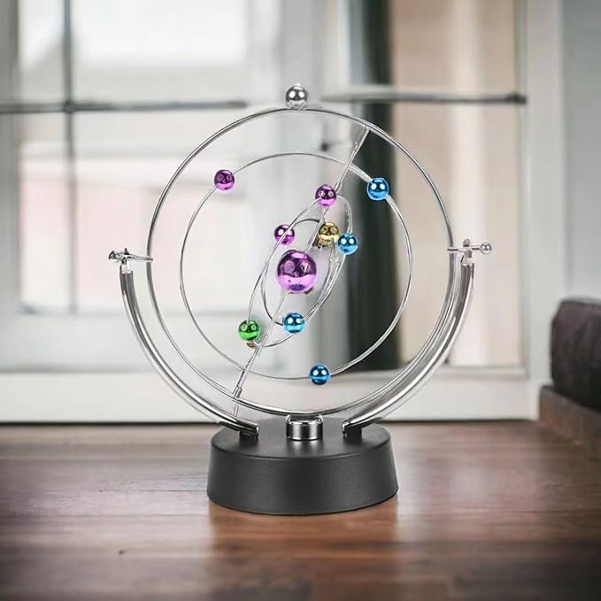 Solar System Planet Electronic Perpetual Motion Swing Balance Balls Office Desk Ornament Home Decoration Gift