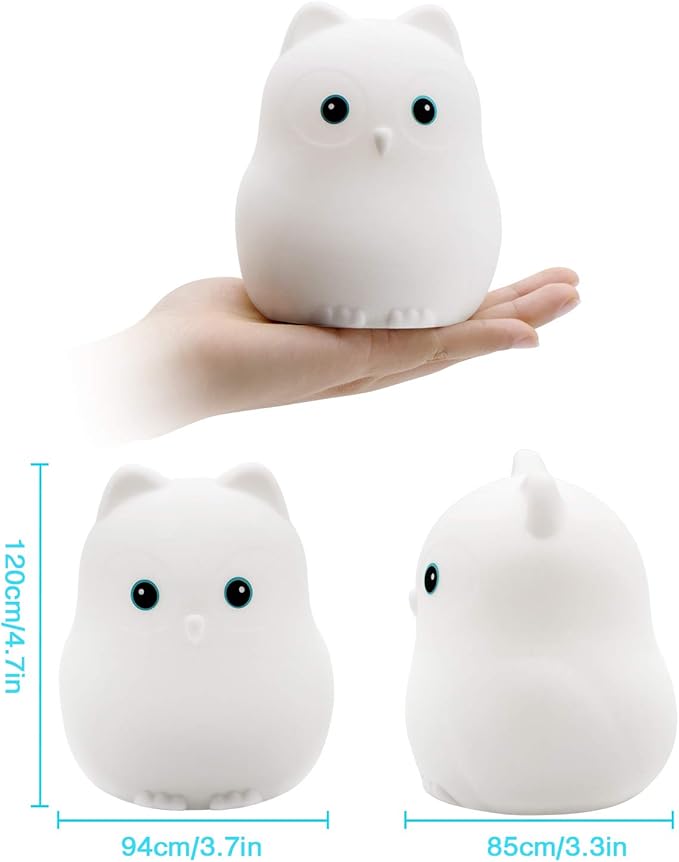 Night Light for Kids, Bedside Lamp for Children, Baby Nursery Lamp for Breastfeeding Safe, Break Resistant, Eye Caring, Adjustable Brightness & Color, Touch Control, Child Gift/Bedroom - Bird