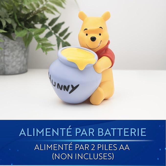 Paladone Winnie The Pooh Hunny Light - Officially Licensed Portable Night Light 16.5cm (6.4"), Disney Lamp for Nursery or Kids Bedroom