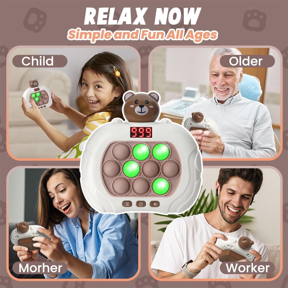 Upgraded Fast Push Game Pop Sensory Fidget Toys, for Kids 6 -12 Exercises Reaction for Ages 3 4 5 6+ Years Old & Up Boys and Girls Party Favors for Teen