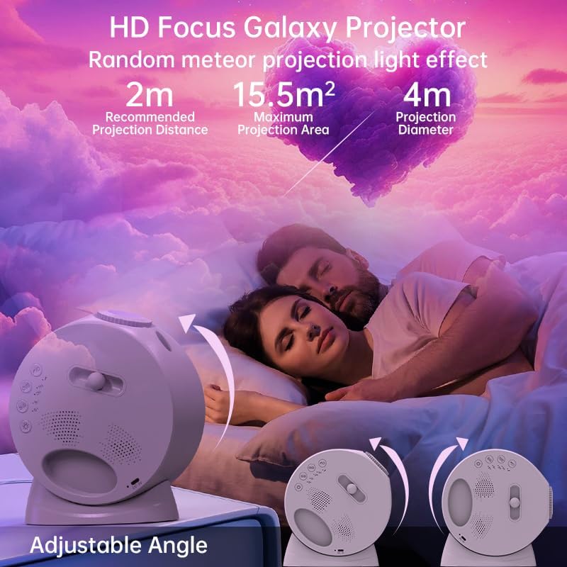 Galaxy Projector,Syslux Planetarium Star Projector,Bedroom Night Light and Timer,with White Noise,4K Replaceable 13 HD Galaxy Discs,for Space Projector for Kids Adults Bedroom Decor Birthday Gifts