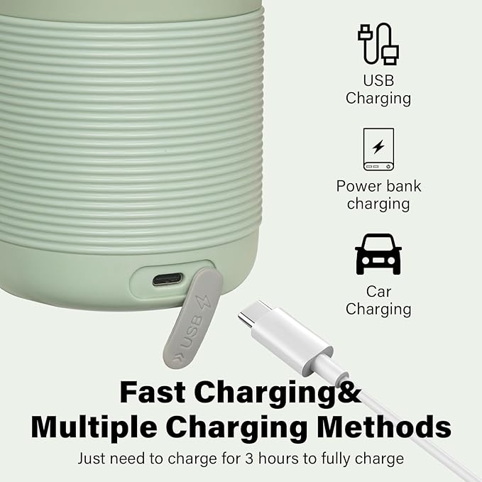 Portable Bottle Warmer for Travel - Super Fast Charging & 5-Min Heating for Breast Milk, Formula & Water, 17oz Large Capacity, Long Battery Life, Perfect for Car/Airplane, Fits Most Bottles