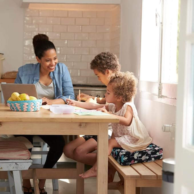 Zicac High Chair Portable Booster Seat Cushion Travel Dining Seat Pad for Toddler Kids Baby Infant Washable Thick Chair Seat Pad (Black)