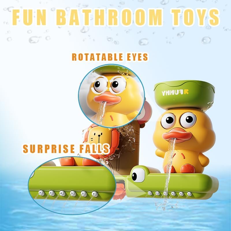 Bath Toys for Kids Ages 1-3,Duck Bath Toy for Babies 6-12 Months,Bath Toys Toddlers 2-4,Bath Tub Toys for 1 2 3 4 Year Old Boys Girls Gifts