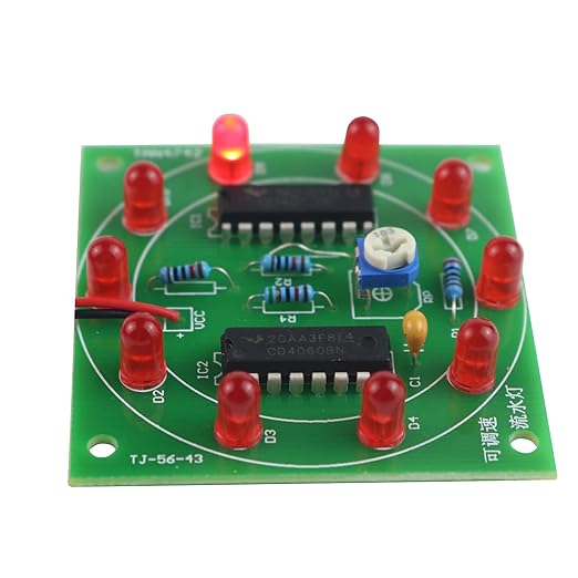 Soldering Practice Kit DIY Adjustable Flash LED Plug-in Circuit Kit Learn Soldering Kit For DIYers Learning Electronics (05H1002)