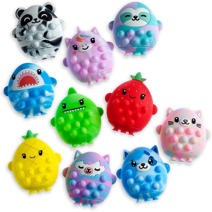 TOP TRENZ OMG Pop Fidgety Bubble Fidget Toy Stress Relief Anxiety Boredom Keychain - Pop Rockers Daisy