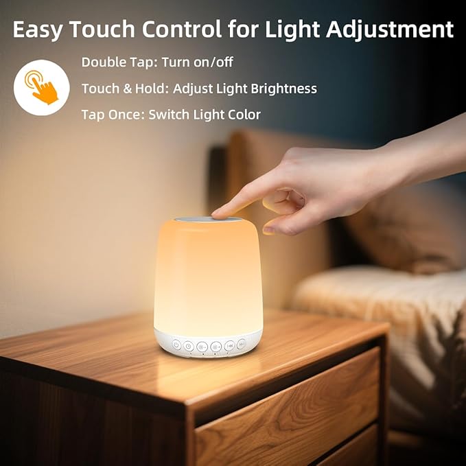 Night Light LED Touch Night Dimmable with 20 Levels of Brightness 4 Timer Rechargeable Battery for Bedroom Baby Nursery Living Room Home for Kids and Adult Breastfeeding Sleep Aid White