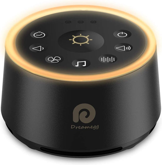 Dreamegg White Noise Machine - Sound Machine for Adult Baby Kid, Noise Machine for Sleeping with 24 Calming Sound, Ambient Nightlight, Continuous or Timer, Loud Sleep Machine for Home Nursery Office
