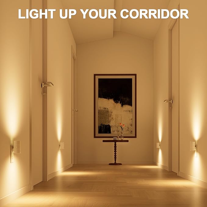 NIORSUN Night Lights Plug into Wall, Dimmable with 3 Color Modes & Auto On/Off Sensor, Ultra-Slim Nightlight for Hallway, Bathroom, Bedroom, Nursery, Kitchen (6 Pack, White)