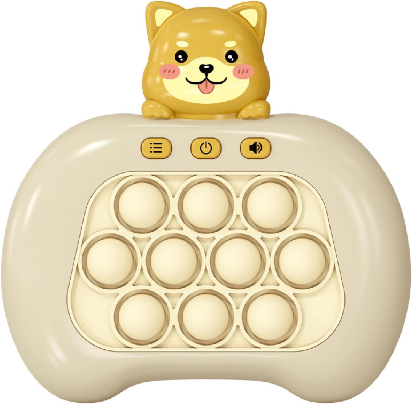 Creative Stress Relief Toys, Decompression Breakthrough Puzzle Pop Button Gopher Game Machine, Novelty Fidget Toys Party Favor Gifts for Kids Adults, Toy for 3+ Year Old (Yellow Puppy)