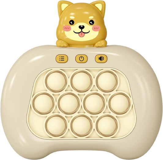 Creative Stress Relief Toys, Decompression Breakthrough Puzzle Pop Button Gopher Game Machine, Novelty Fidget Toys Party Favor Gifts for Kids Adults, Toy for 3+ Year Old (Yellow Puppy)