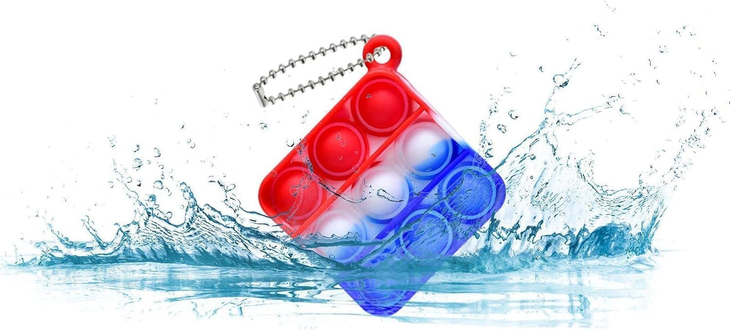 28 PCS Mini Pop Fidget Toys Pack Party Favors,Silicone Squeeze Pop Bubble Fidget Bulk Sensory Toys, Pop Keychain Bubble Toy Party Bag Fillers for Kids