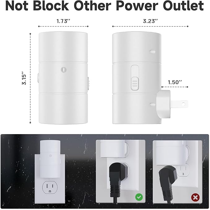 NIORSUN Night Lights Plug into Wall, Dimmable with 3 Color Modes & Auto On/Off Sensor, Ultra-Slim Nightlight for Hallway, Bathroom, Bedroom, Nursery, Kitchen (6 Pack, White)