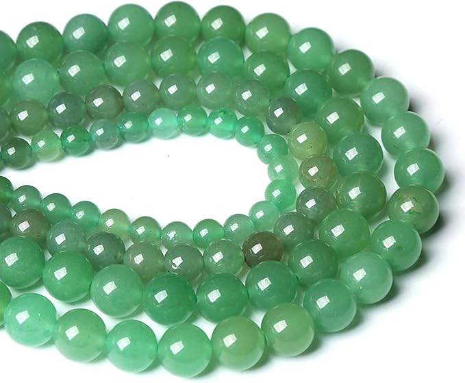 10MM 38PCS Natural Stone Green Aventurine Gemstone Loose Beads for Jewelry Making DIY Bracelet 1 Strand