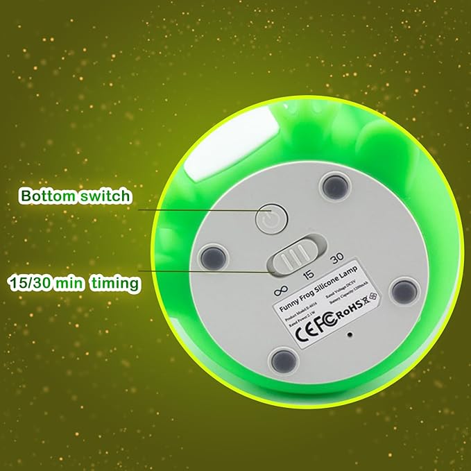 Cute Frog Night Light for Kids, Color Changeable Soft Silicone Sleeping Night Lamp for Nursery, Dimmable Timer Rechargeable Colorful Baby's Light Room Decor Children Gifts